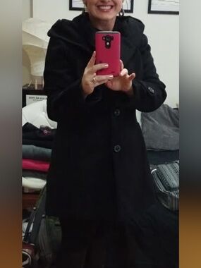 croft & barrow Black Women's Trench Coat size L